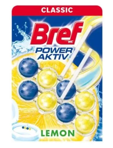 Originální WC závěs BREF power aktiv kuličky 2ks/bal citron